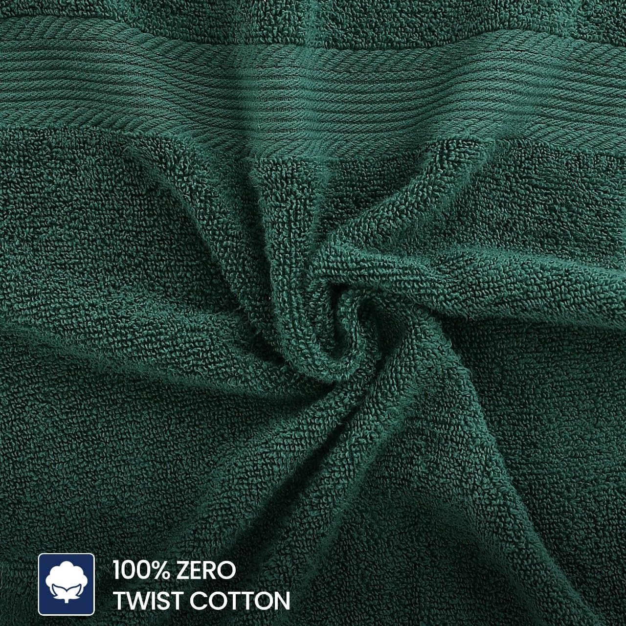 Premium 16×27 Inch Hunter Green Hand Towel – 100% Cotton Zero Twist Towels |