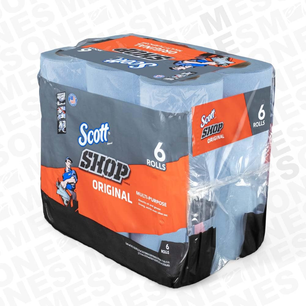 Kimberly Clark 75146 Blue Shop Towels on a Roll Bundle44; 6 Pack