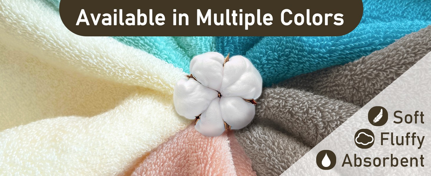 Turquoise Hand Towels, Bathroom Hand Towels Set of 4 ,14″x30″ – 100% Cotton |