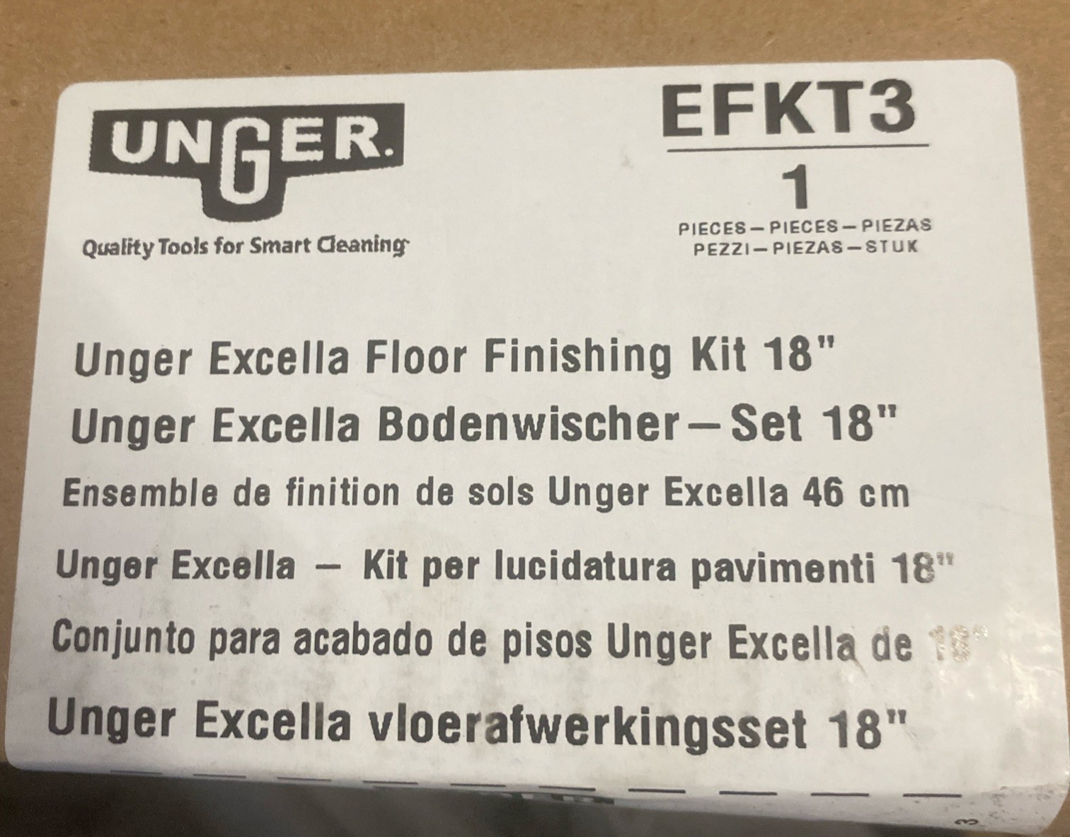 Unger EFKT3 18″ Excella Floor Finishing Mop Kit