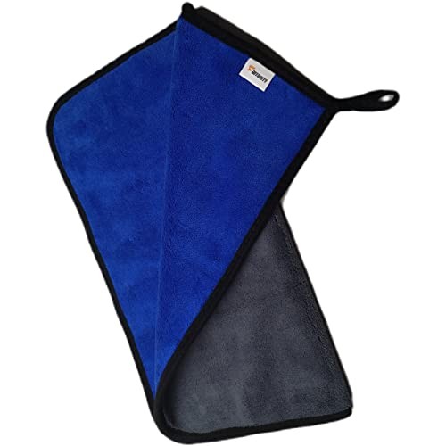 Ultrasoft, Large, Thick and Quick Drying Car 6pack,16 X 16inches Grey-blue