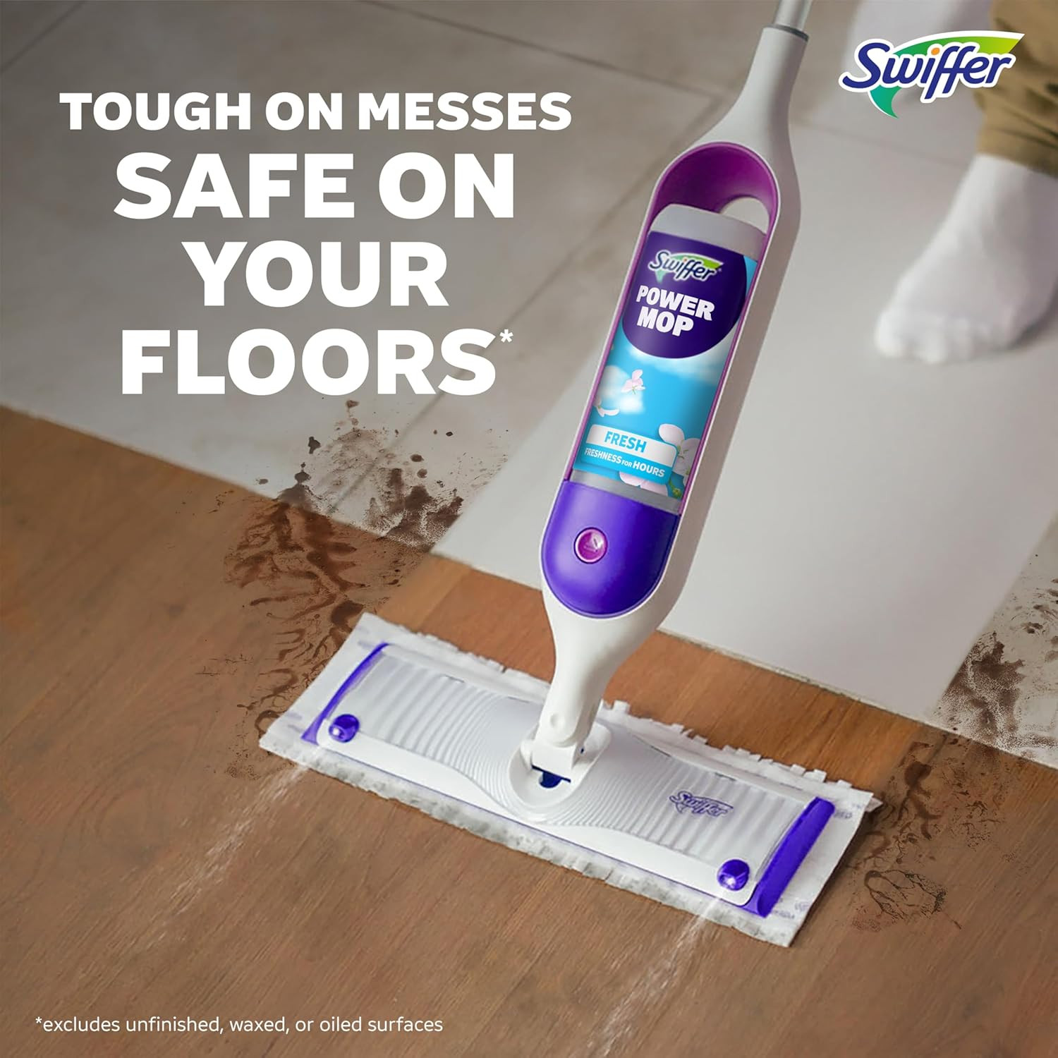 Powermop Floor Cleaning Kit Multi Surface Mop Fresh Scent Pads Solution