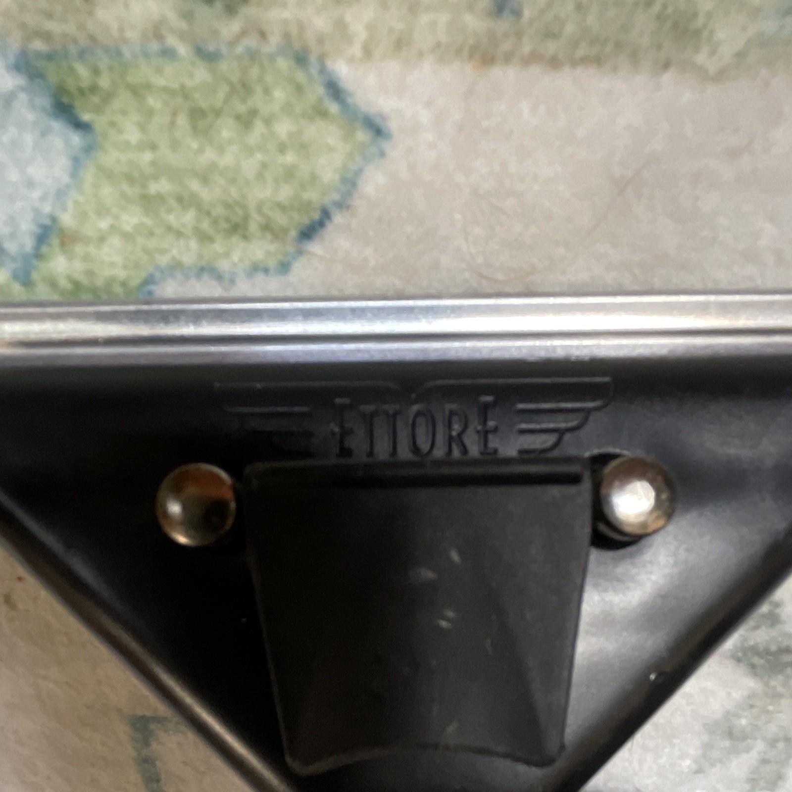 Ettore 18 in Adjustable Window Squeegee Black Plastic Handle Silver Metal Head