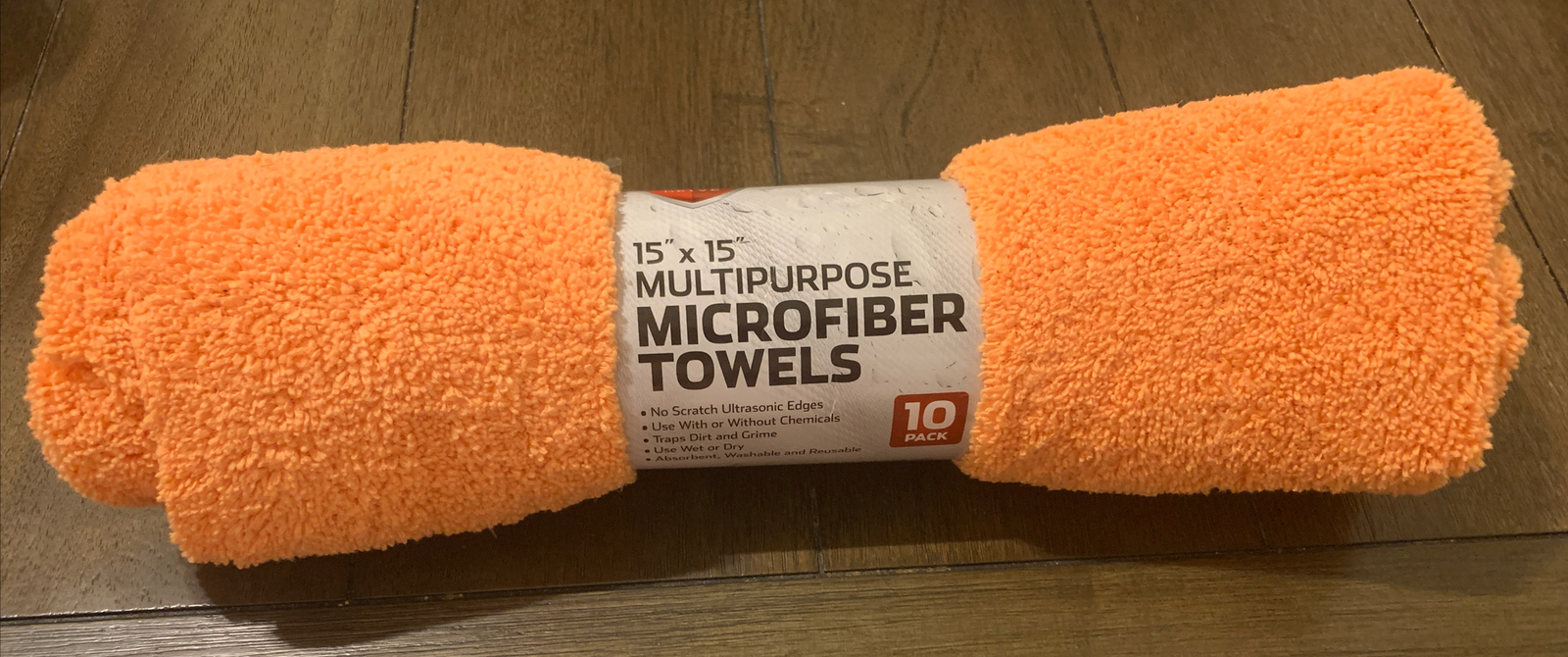 10 Pack 15×15 Multipurpose microfiber towels.No Scratch Ultrasonic Edges.