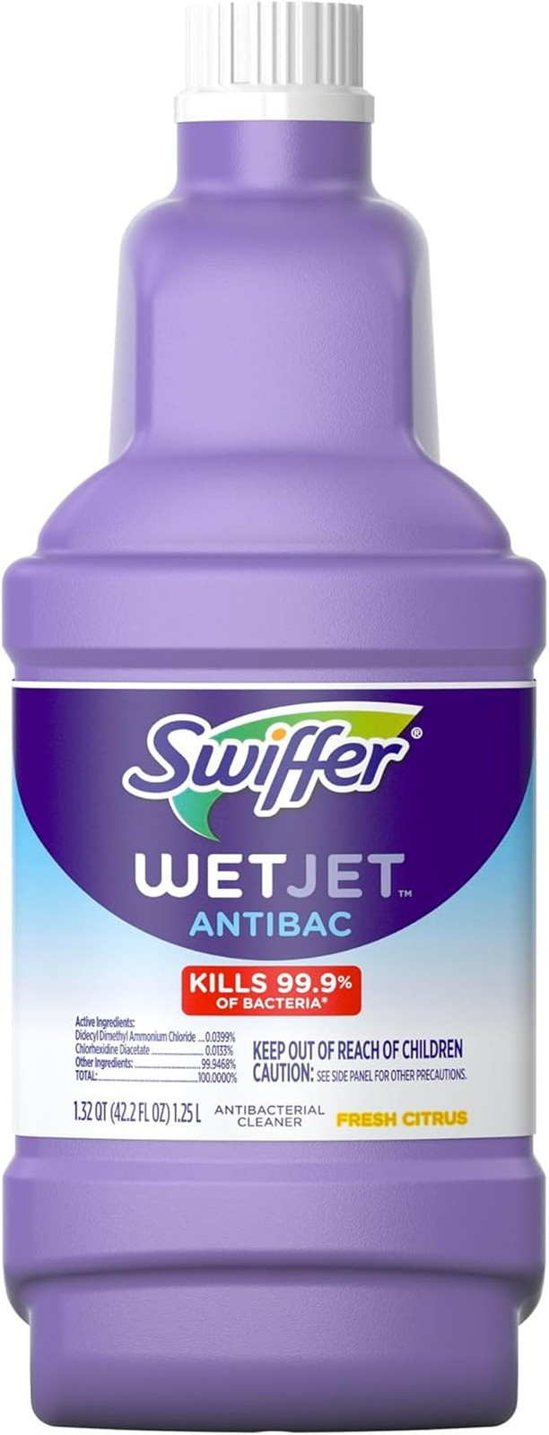 Swiffer Wetjet Antibacterial Solution Refill for Floor Mopping and Cleaning