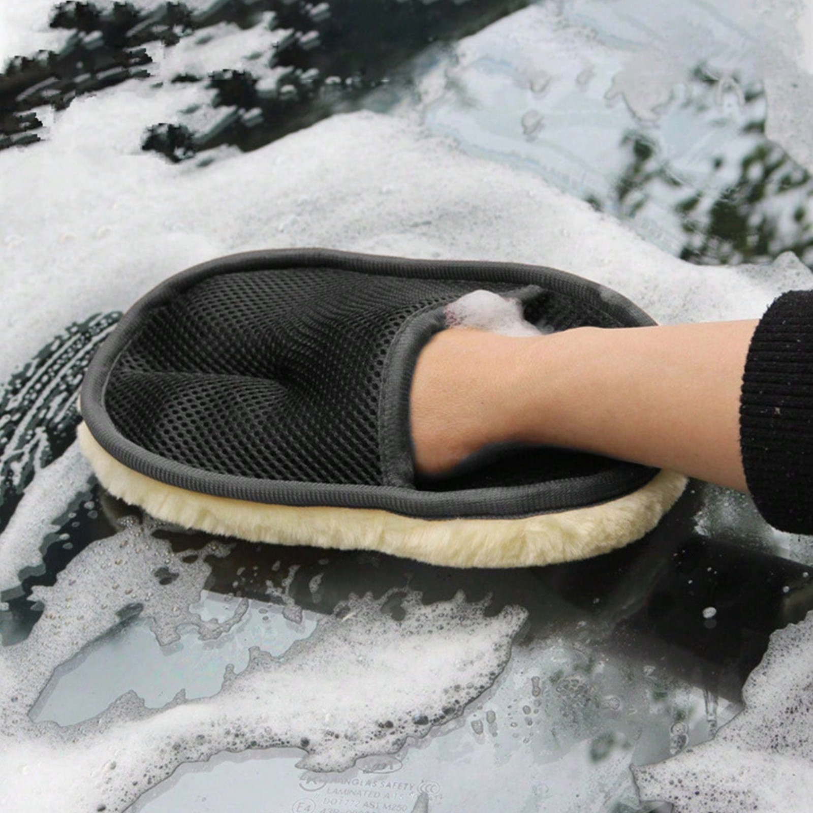 Auto Car Washing Glove Microfiber Woolen Soft Cleaning Glove For Car Polishing