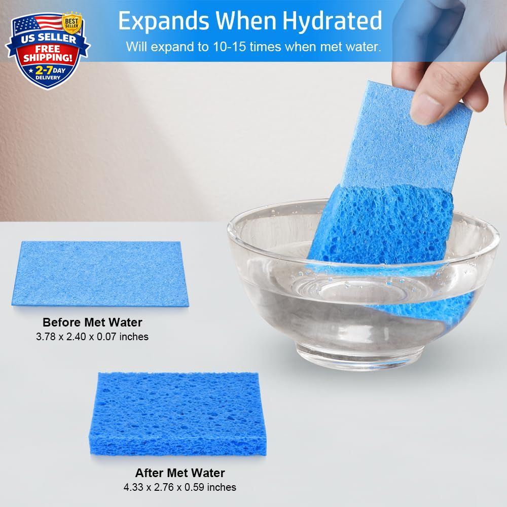 8PCS Compressed Kitchen Sponges for Household Use, Zero Scratch Scrub