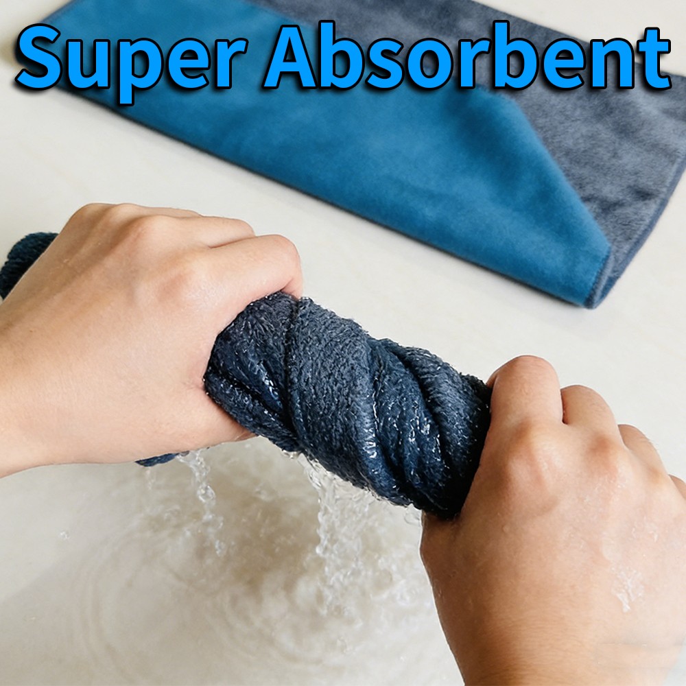 5X Microfiber Cleaning Cloth Towel Rag Car Polishing Detailing No-Scratch Coral