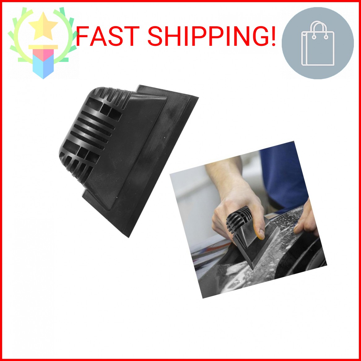 Small Squeegee, PPF Window Tint Squeegee, Rubber Non-Slip Handle Tint Squeegee,