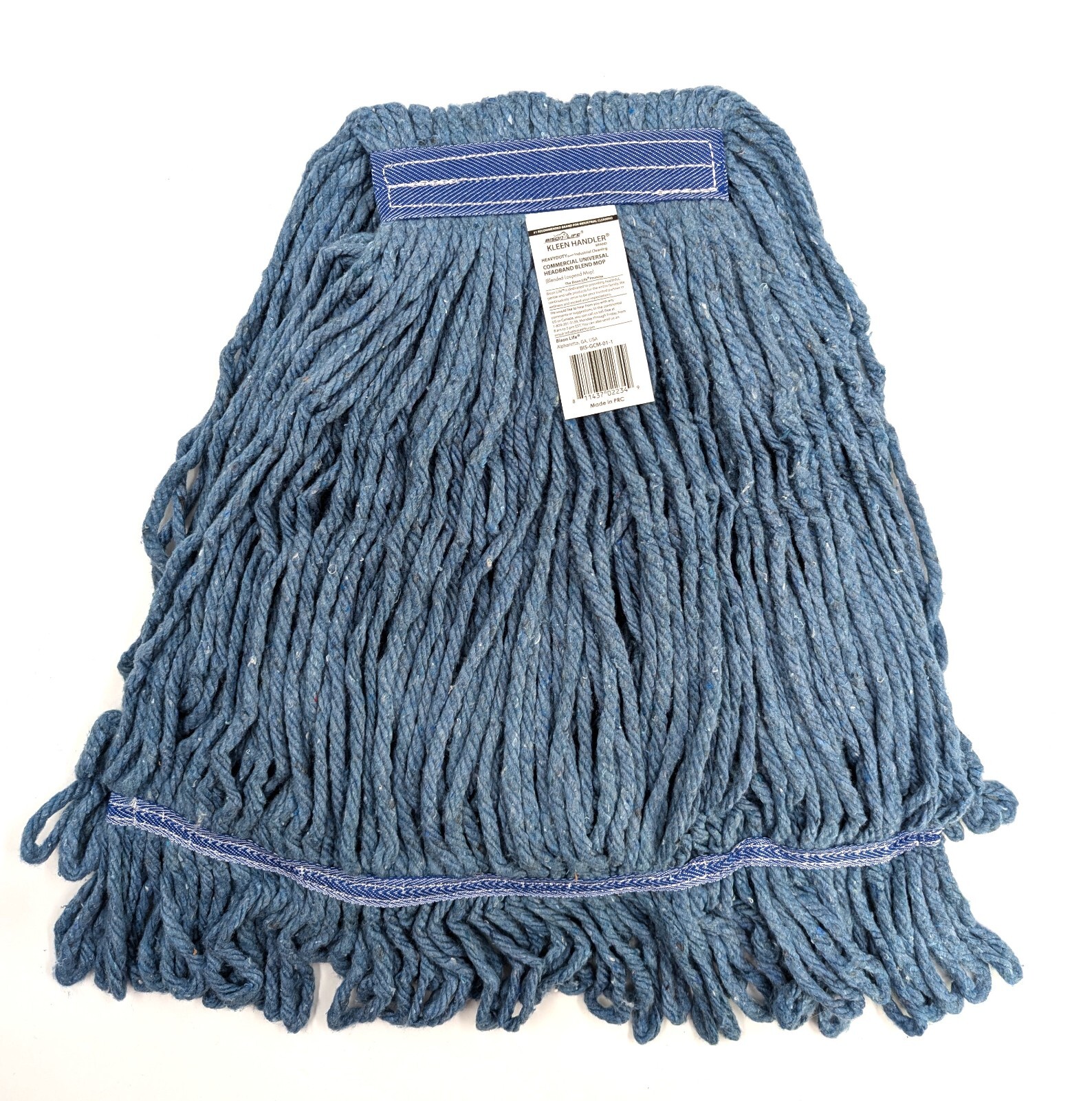 3 Kleen Handler Commercial Mop Head Refills, 6” Universal Headband, Cotton Blend