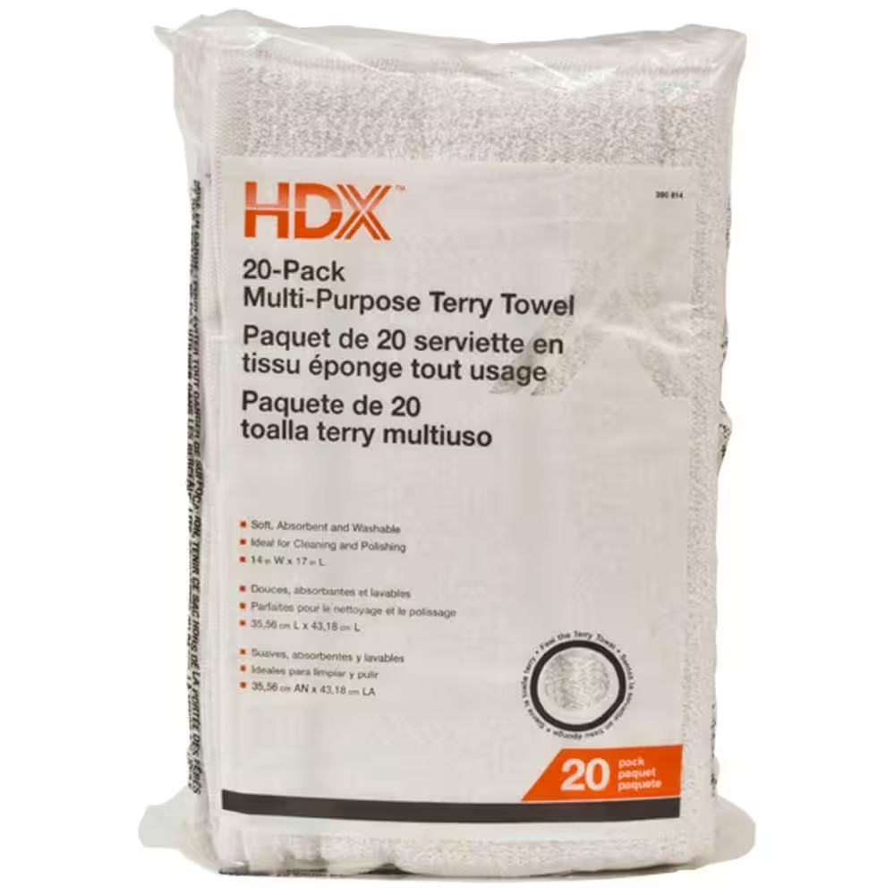 14 In. X 17 In. Multi-Purpose Terry Cloth (20-Pack) NEW