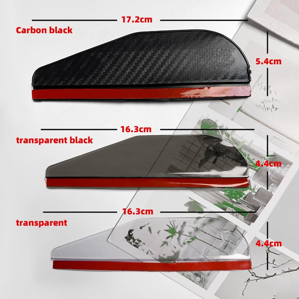 2pcs Car Rearview Mirror Rain Eyebrow Carbon Fiber Sun Visor Shade Cover Protect