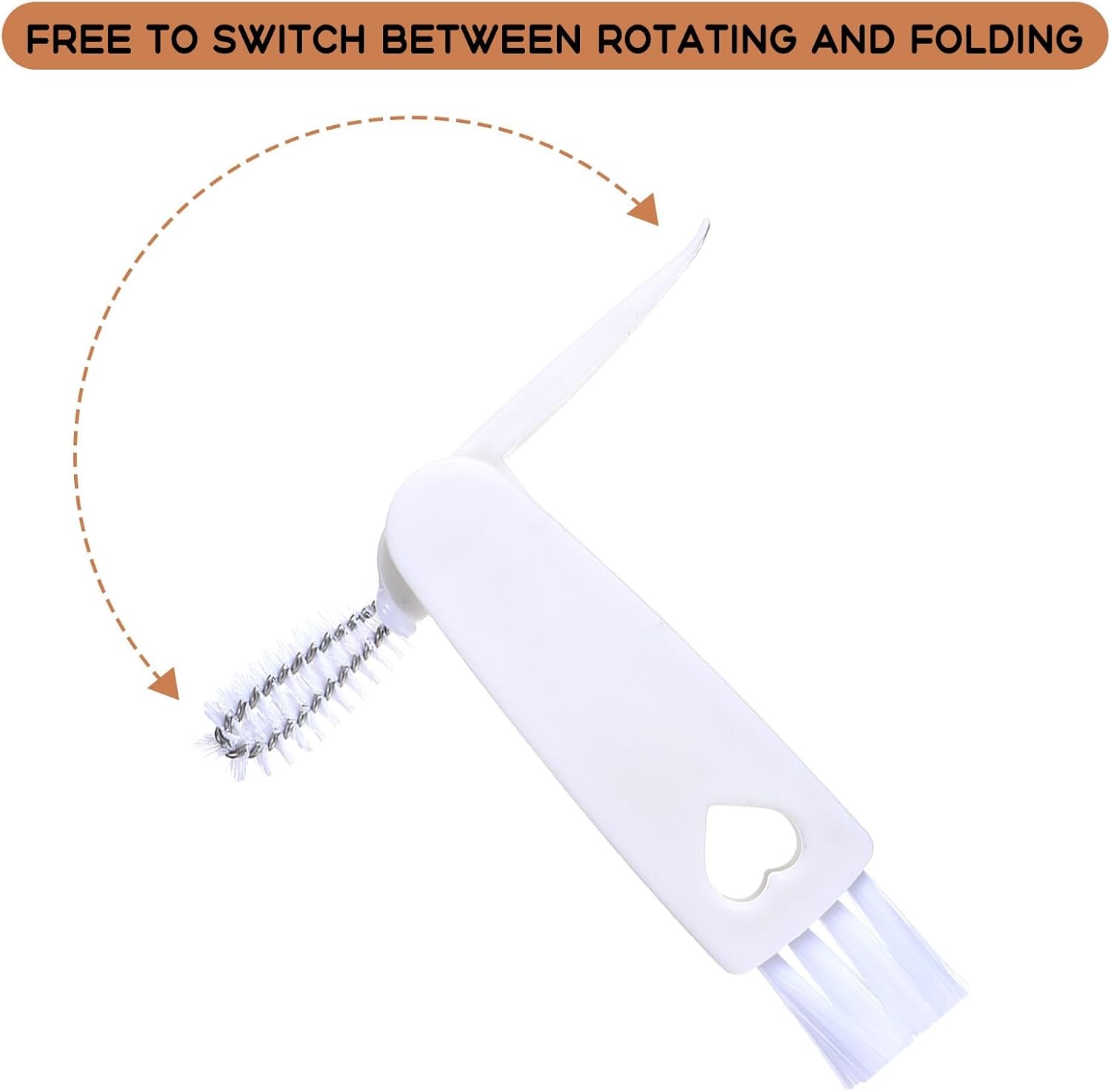4Pcs 3 in 1 Cup Lid Cleaning Brush, Crevice Cleaning Brush Set Mini