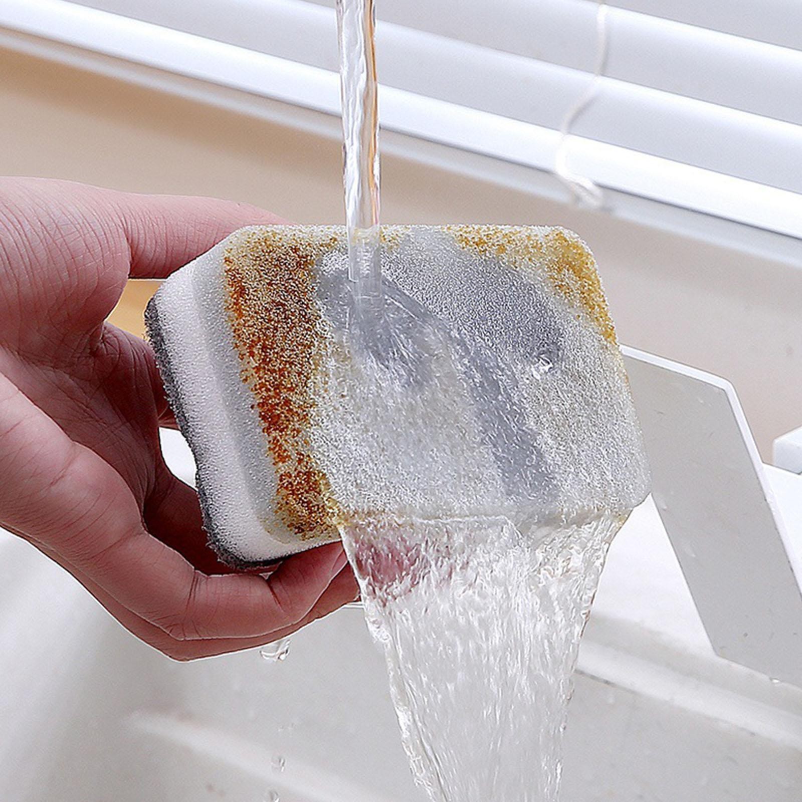 NEW 1Pc Dish Sponge For Heavy Duty Scrub Sponges ual-Sided Sponge Kitchen