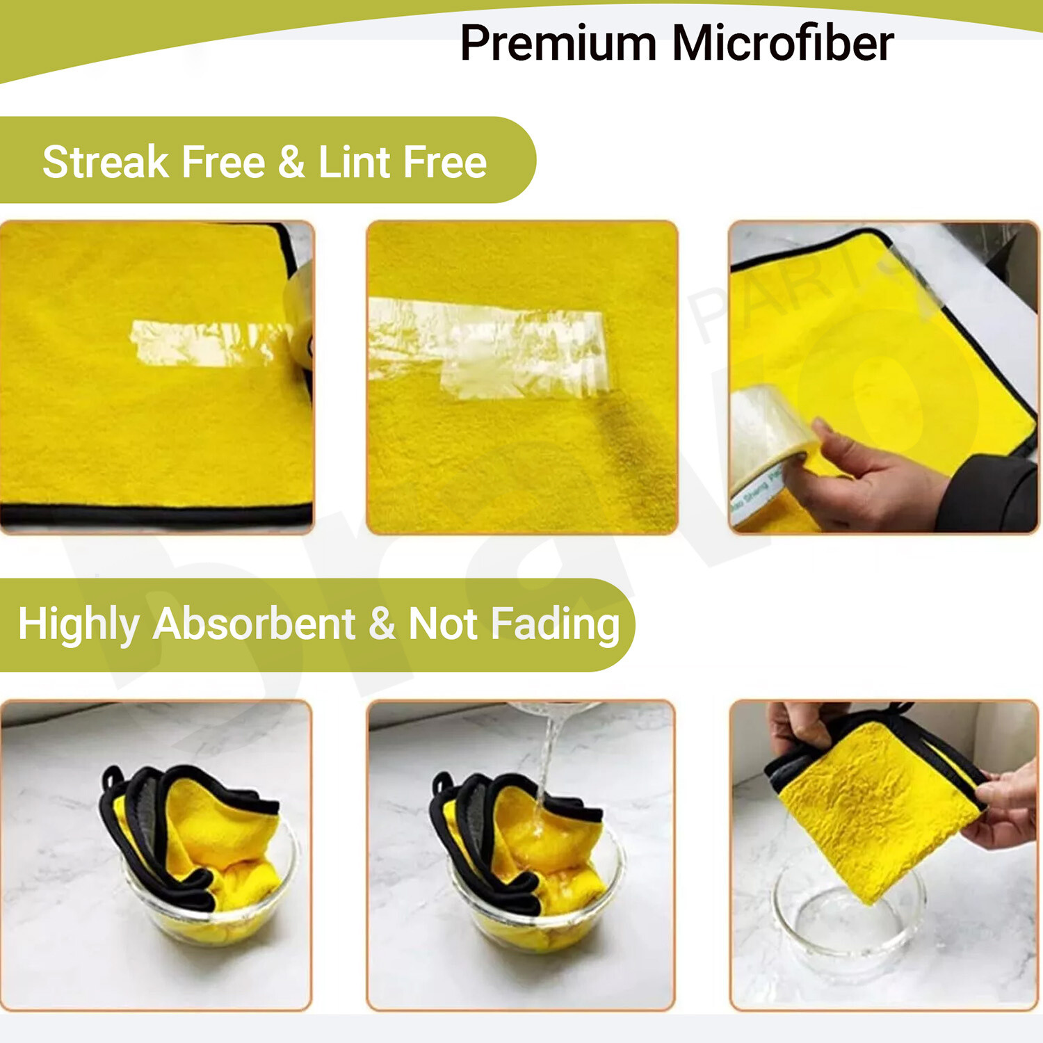 Set of 10 Microfiber Cleaning Cloth 12×12″ Car Care Towel Drying Polishing Rag