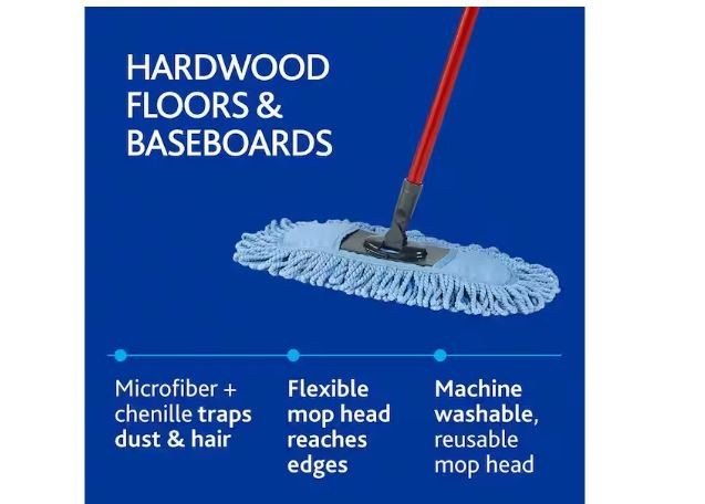 O-Cedar Professional Dual-Action Microfiber Flip Mop Reusable Washable