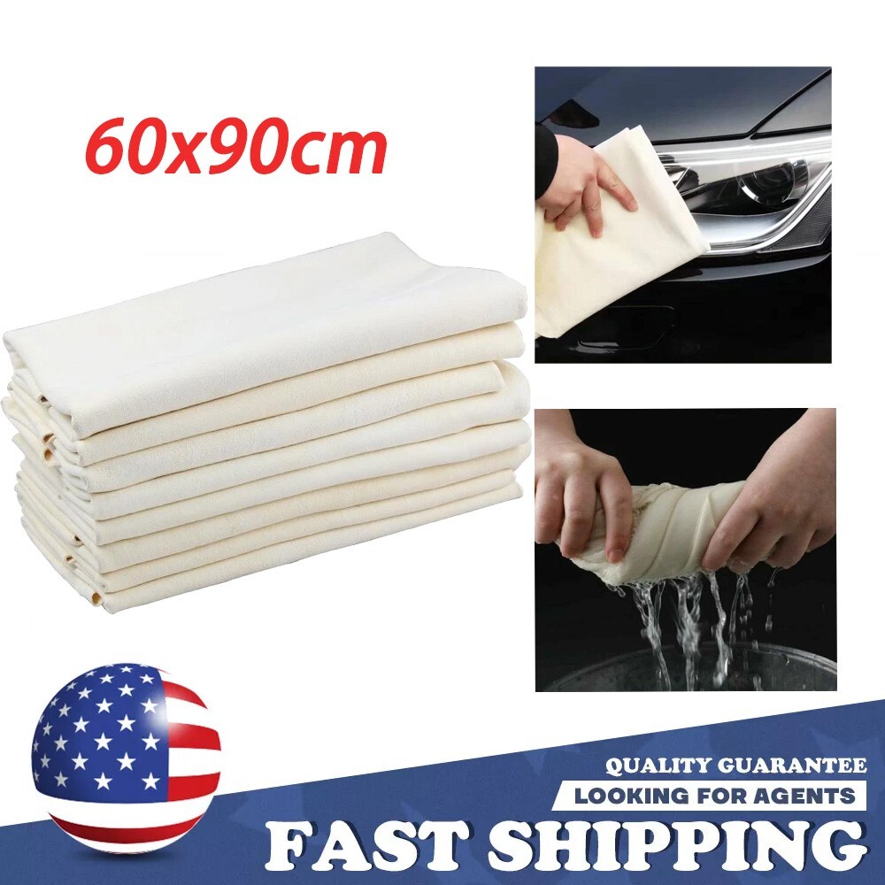 Natural Chamois Leather Car Cleaning Cloth Washing Absorbent Drying Shammy Towel