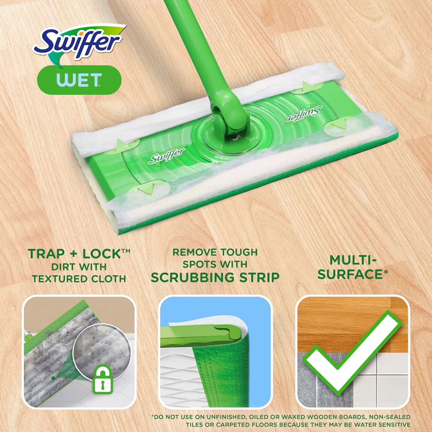 New Pack Of 24 Count Swiffer Sweeper Wet Mopping Cloths Fresh Scent Fast Ship