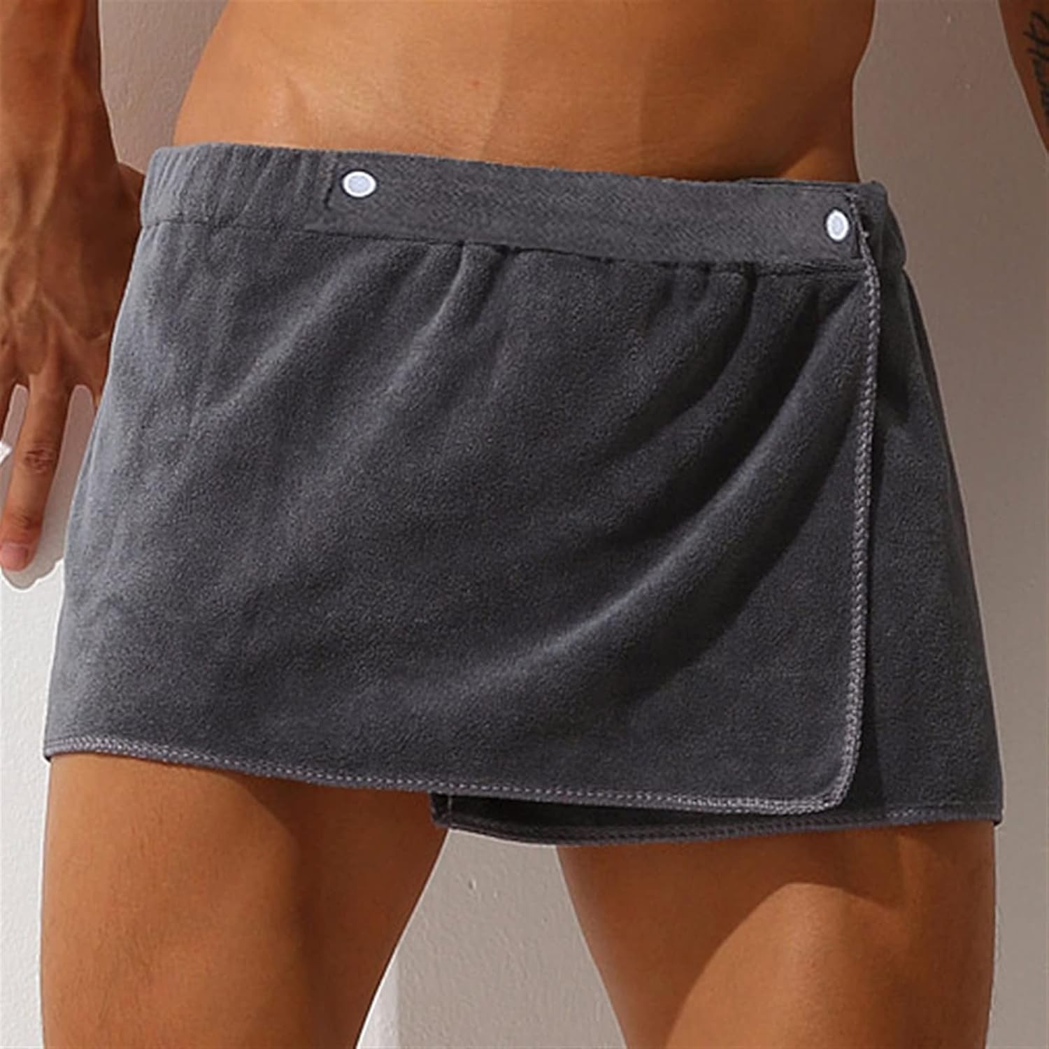 Men Soft Wearable Bath Towel Short Pants Soft Mircofiber Swimming Beach Towel
