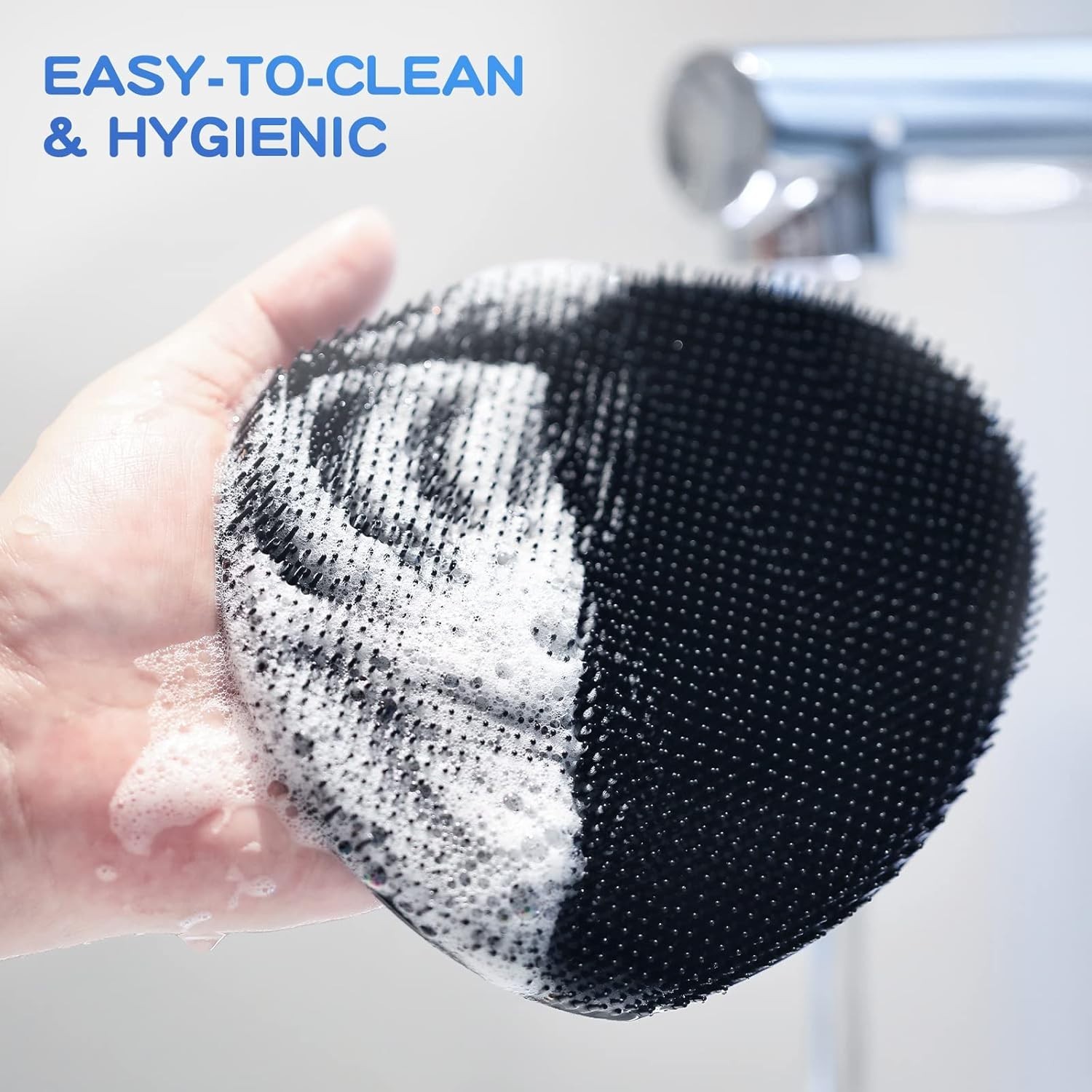 Manmihealth Silicone Back Scrubber(Thick Bristles) & Soft Bath Glove Set