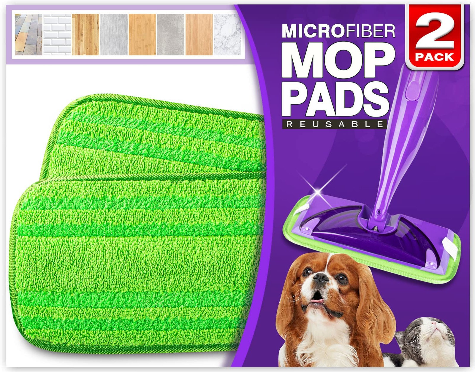 Reusable Mop Pads Compatible With Swiffer Wetjet Microfiber Pad Refill Machine W