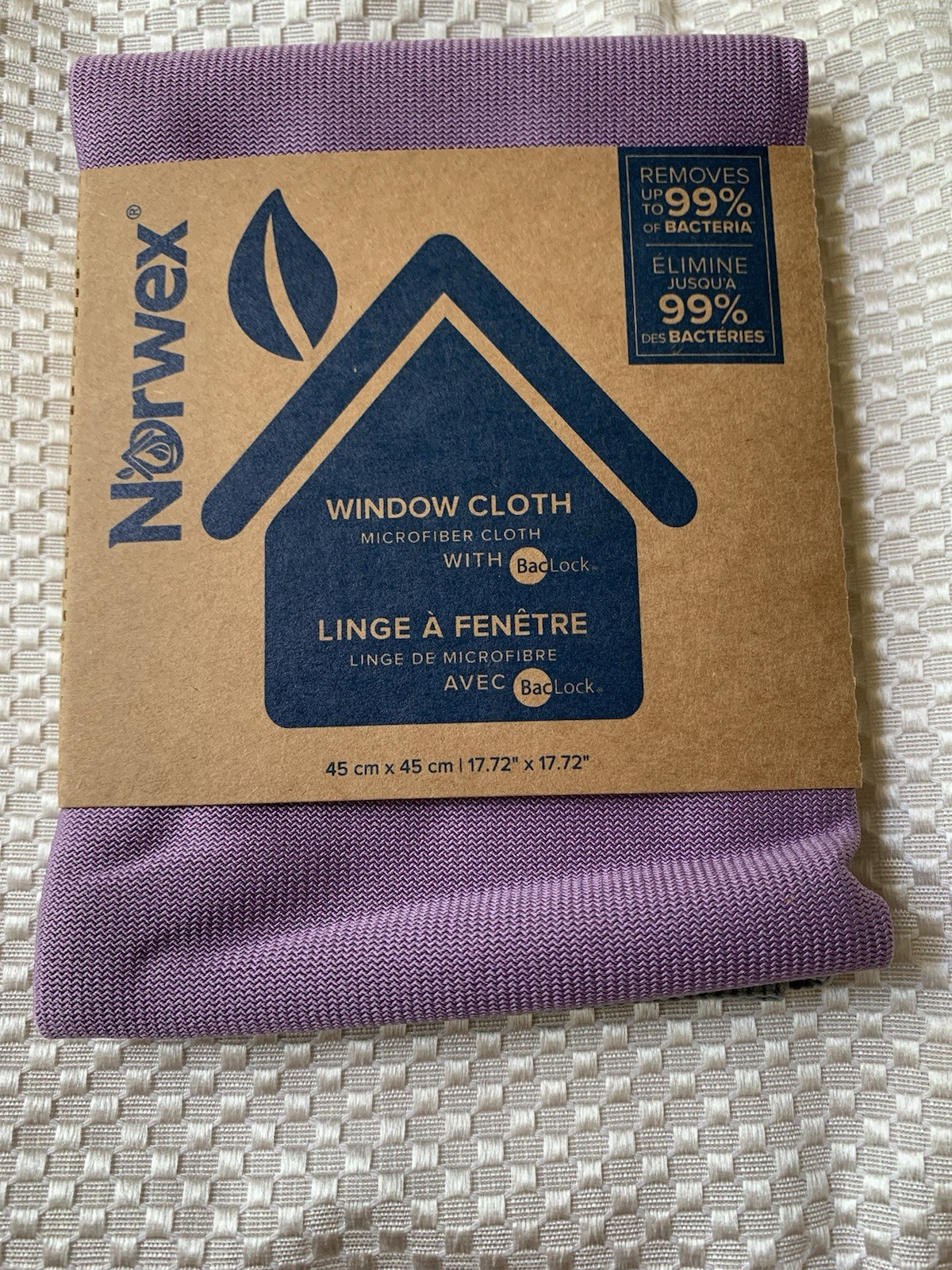 Norwex 🎯 Window Cloth Purple Microfiber Cloth With BacLock Removes Bacteria 🦠