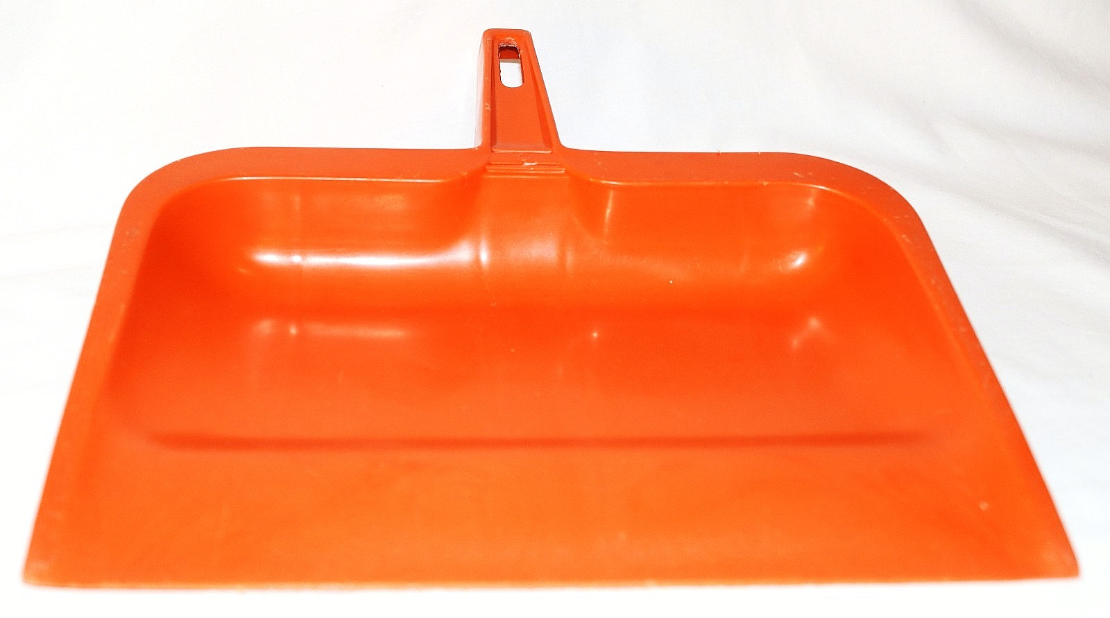 Rubbermaid Hard Rubber Orange Dust Pan Flat Edge 2003-55 Vintage 1980s