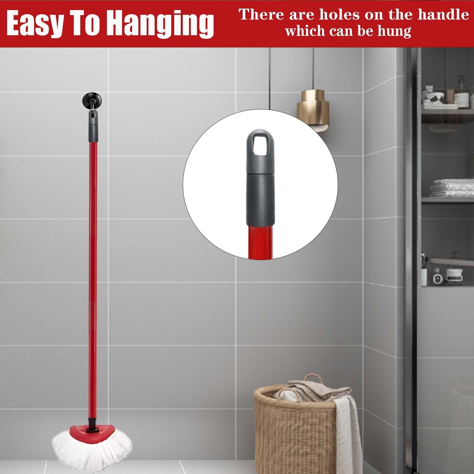 Mop Handle for Ocedar, Spin Mop Handle for O Cedar 4-Section 28.5-to-55inch
