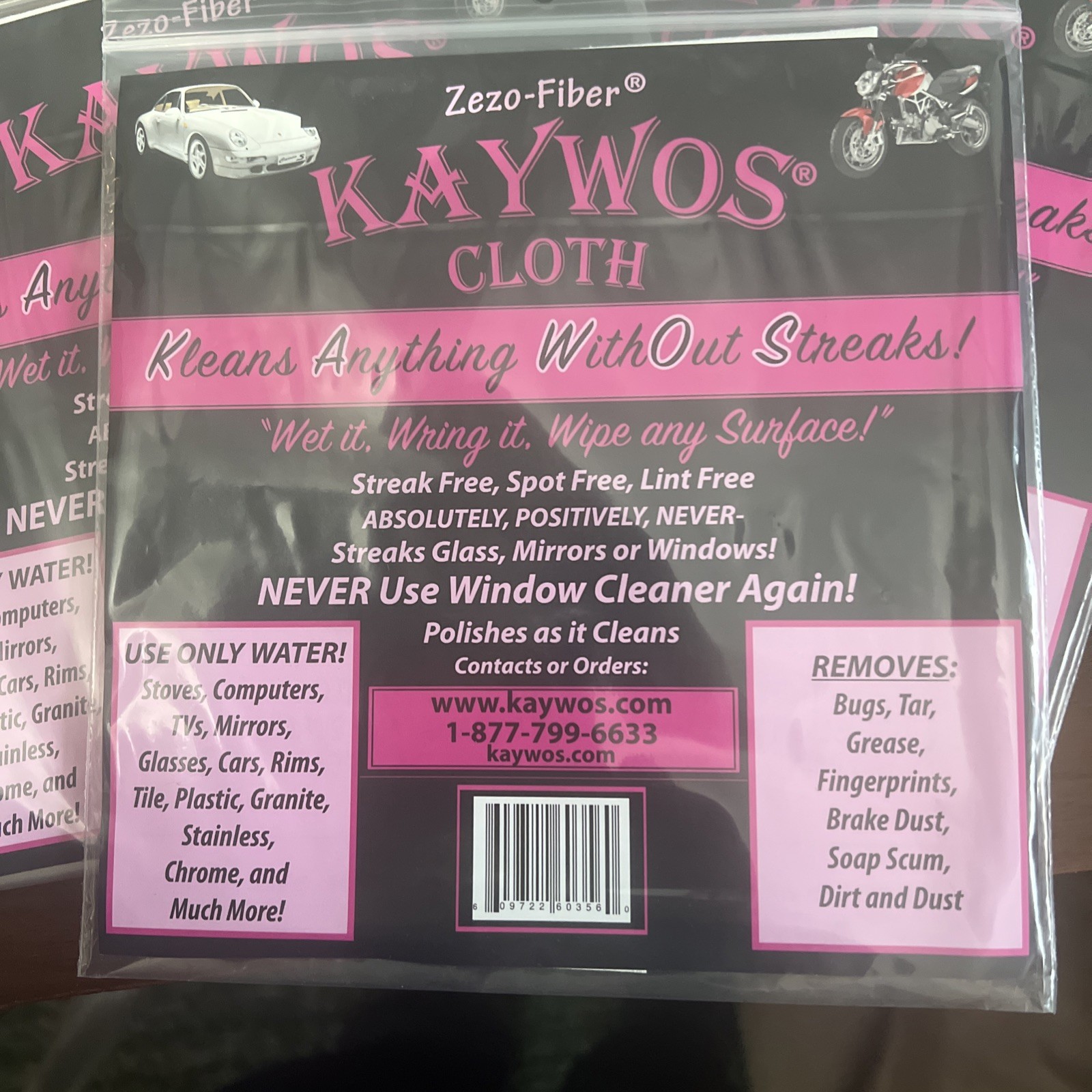 NEW in Pckg, 3 – Kaywos Cloths – Zezo-Fiber