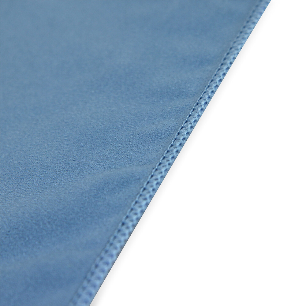 12 Pack of Glass Cleaning Microfiber Cloths 16 x 16 Blue Suede All Purpose Cloth