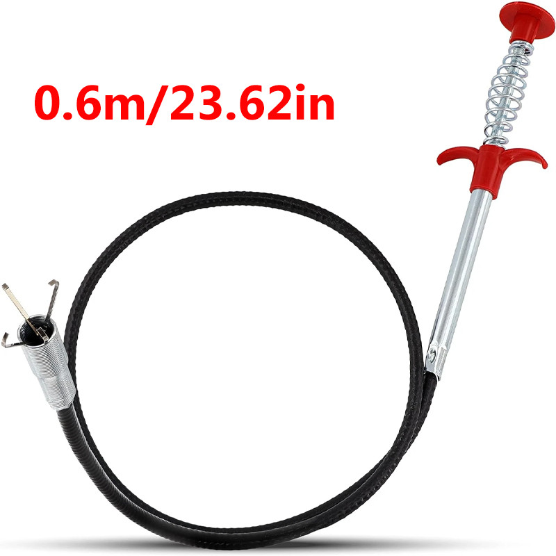 1PC Spring Pipe Dredging Tool 0.6M-3M Drain Snake Clog Remover Cleaning Stick US