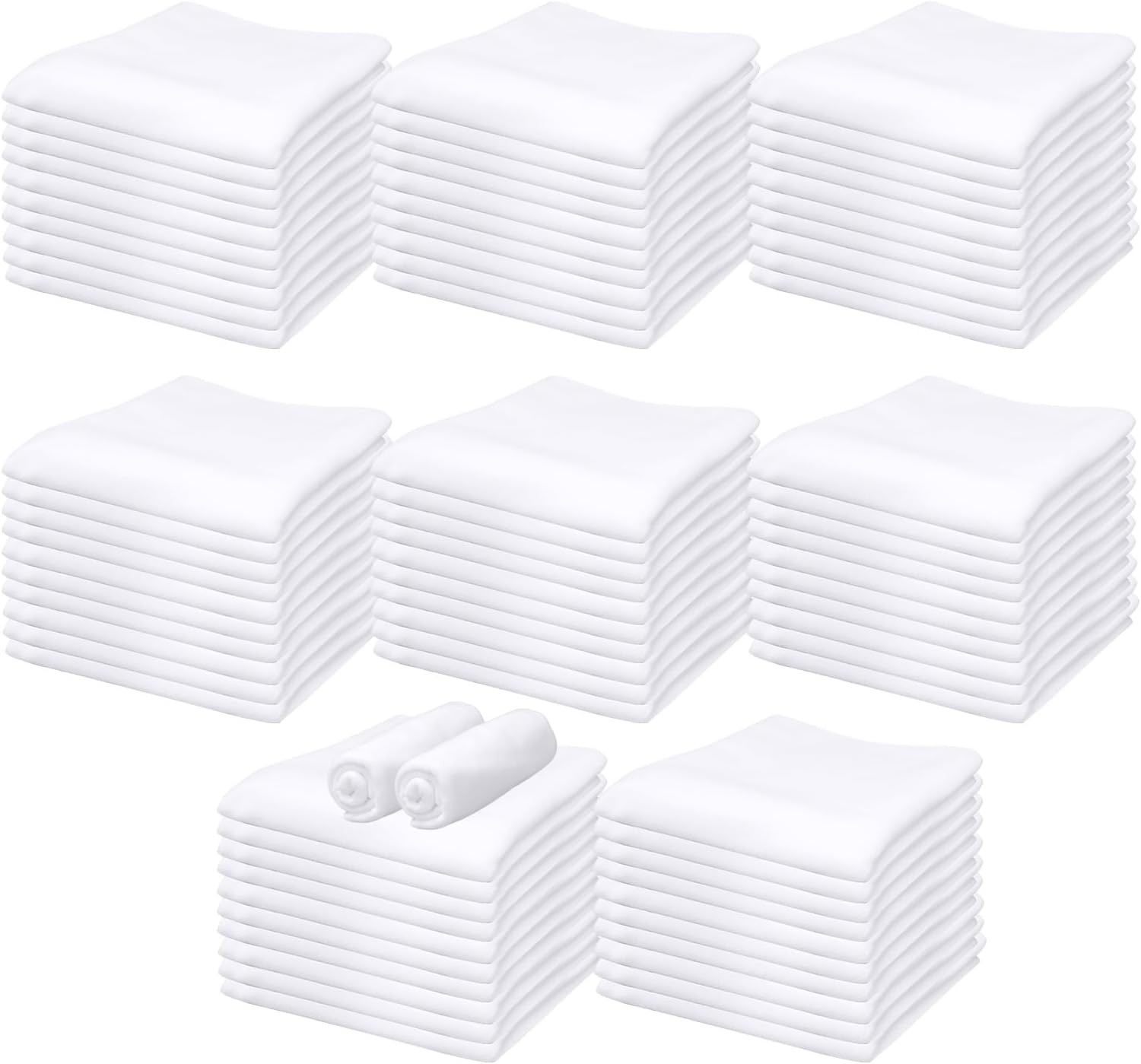 80 Pack Hand Towels Bulk 16 x 27 Inch Facial Bleach Proof Towels for Gym, Spa,