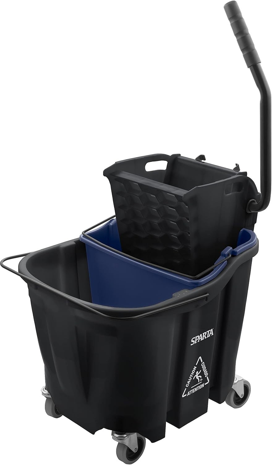 Commercial 35 Qt Mop Bucket with Side Press Wringer – Heavy Duty Cleaning System