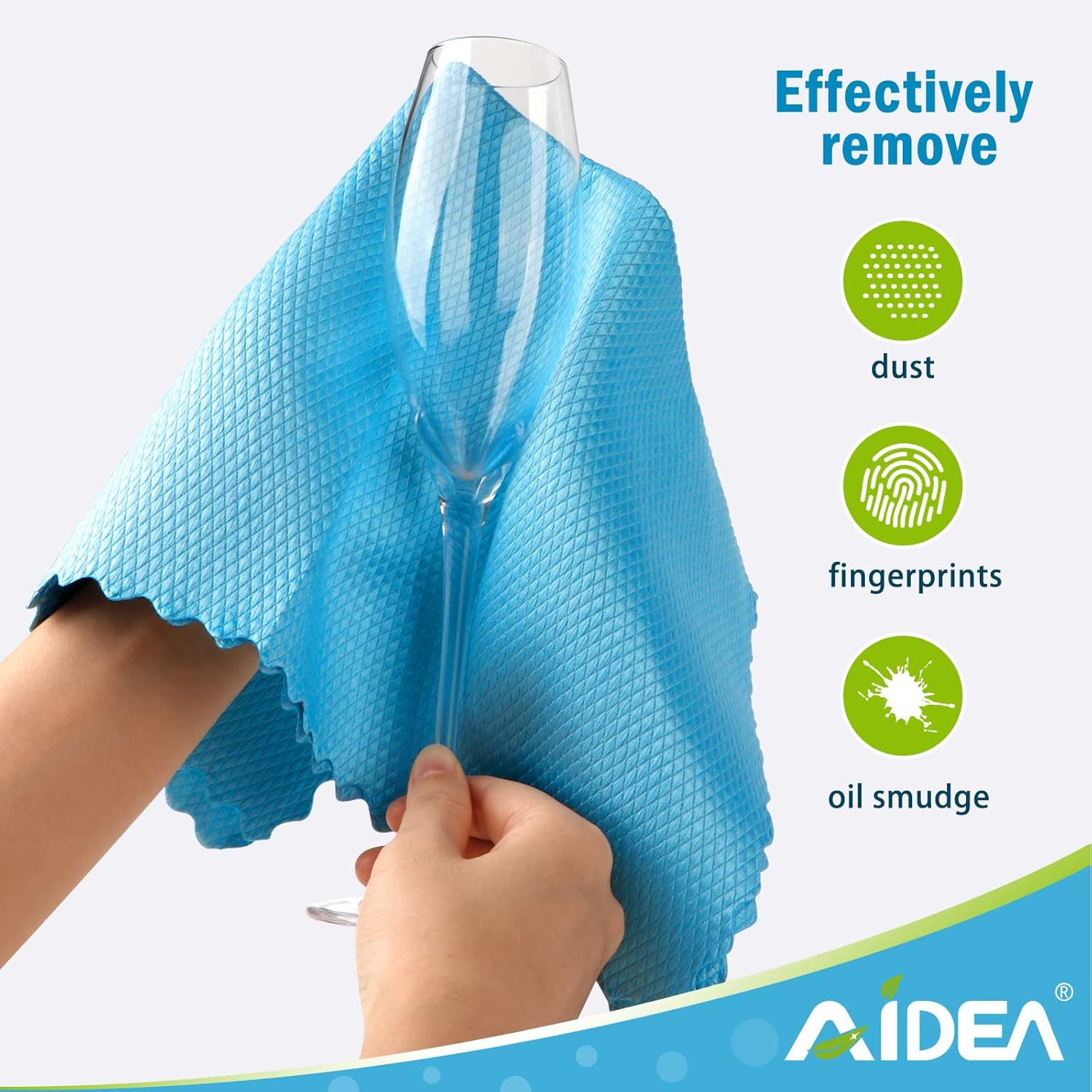 Microfiber Glass Cleaning Cloth, 8PK, Premium Microfiber Glass and Window Cleane