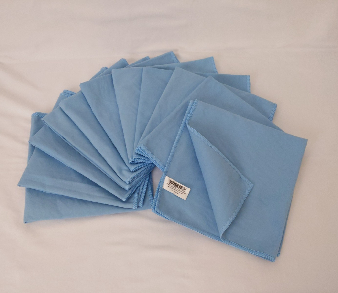 Waxie Blue Microfiber Suede Window Cloth 11 Pcs 16″ X 16″ 770410 Square