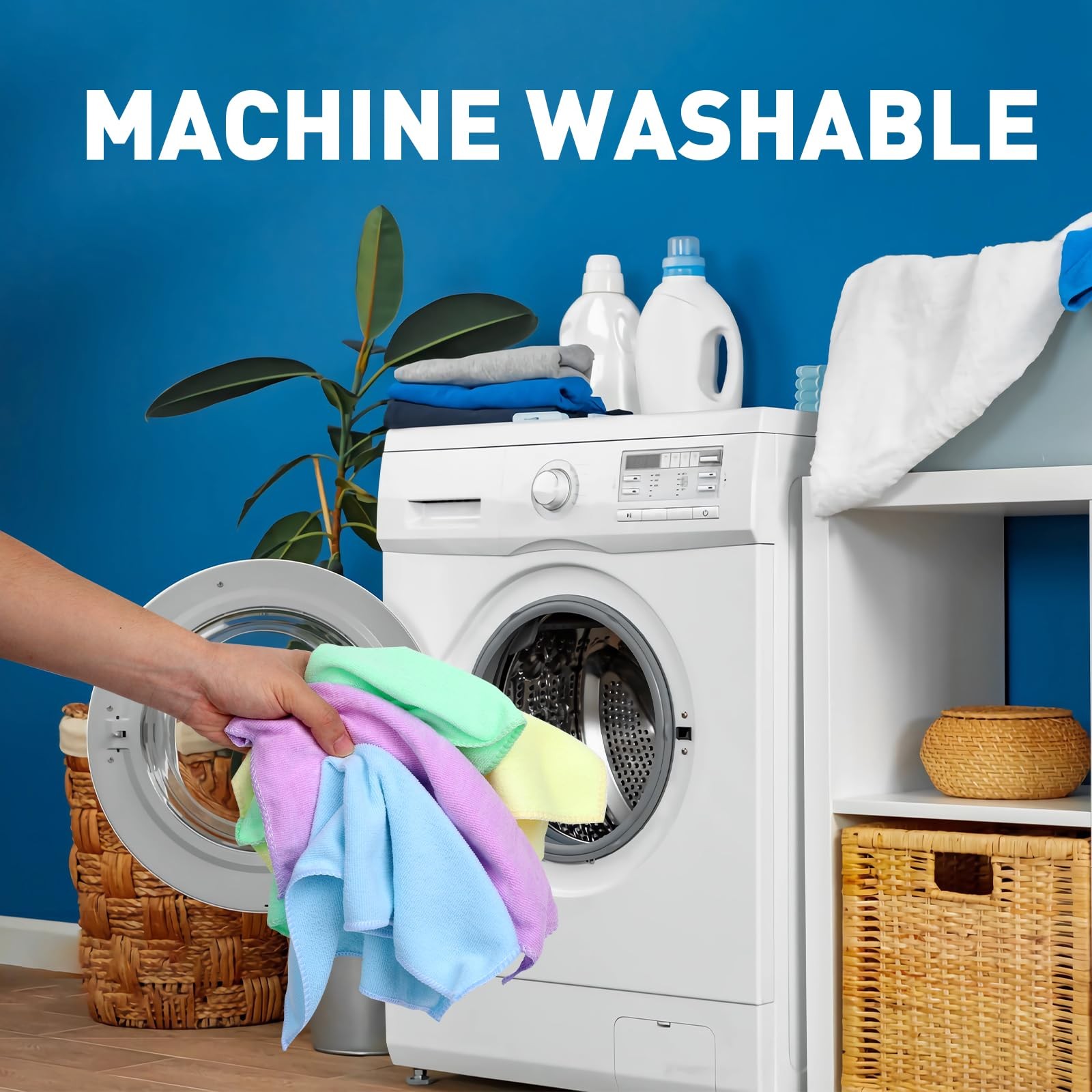 Microfiber Cleaning Cloth Set of 50 Towel Rag Car Polishing Detailing No-Scratch