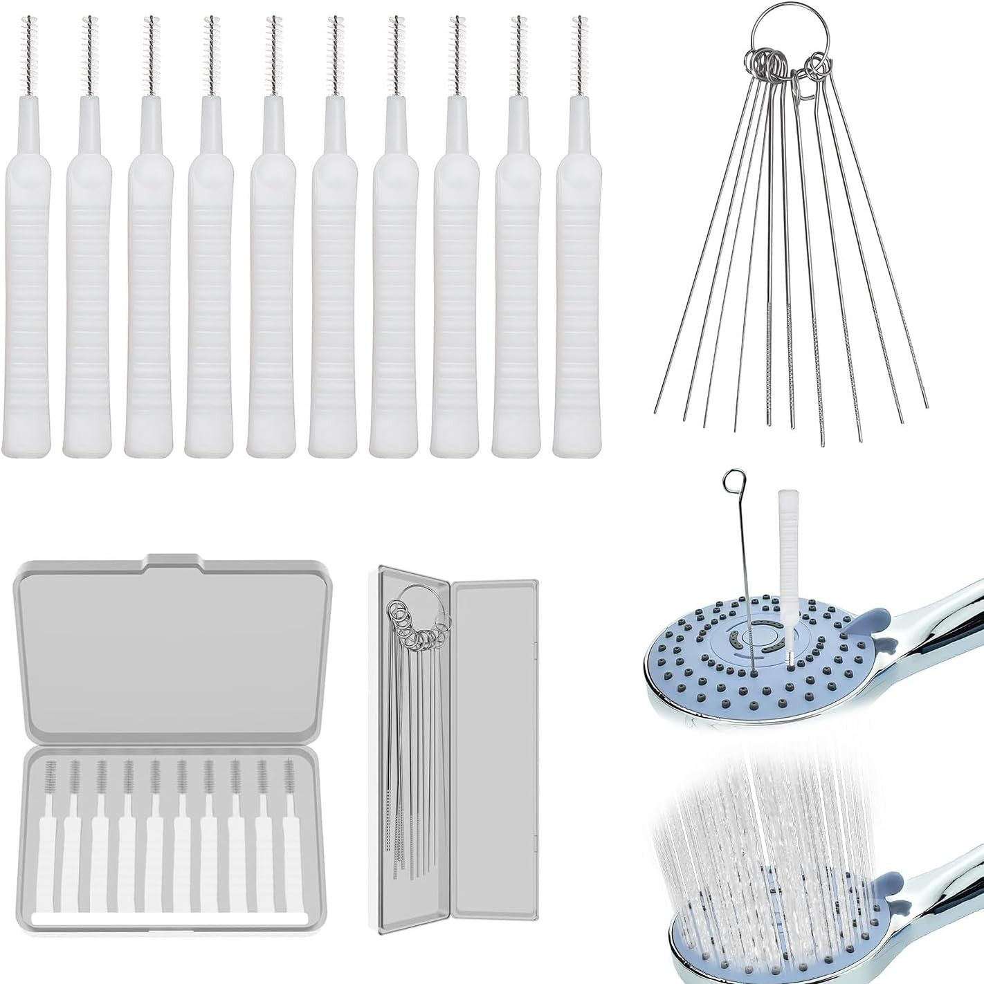 20PCS Shower Head Cleaning Brush,Tiny Brushes for Cleaning Shower Head,Gap Hole